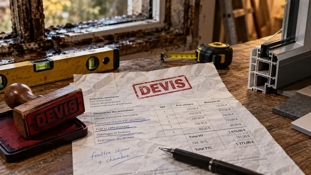 Artisan menuisier en Saône-et-Loire : 3 lignes de devis qui font la différence entre un bon et un mauvais chantier