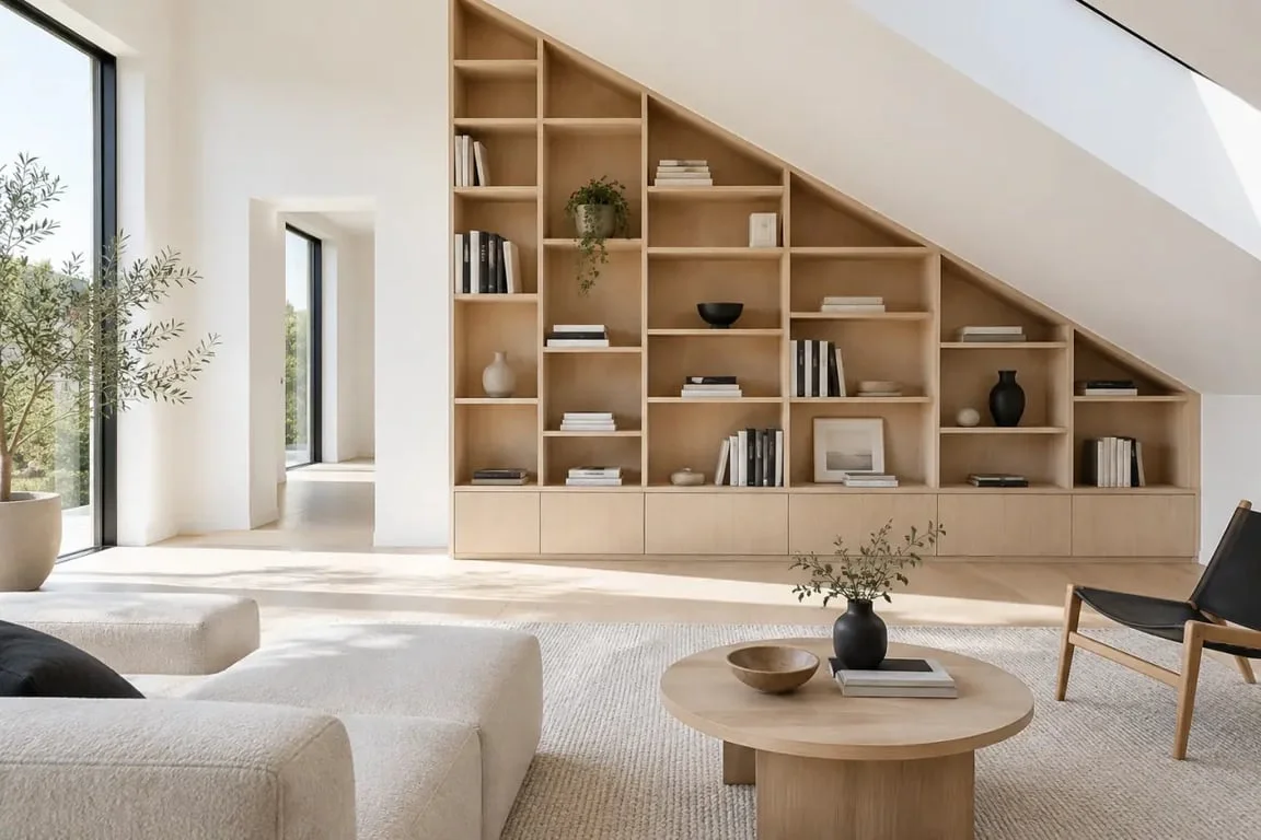 Réalisation d'agencement intérieur sur mesure par un menuisier à Vannes