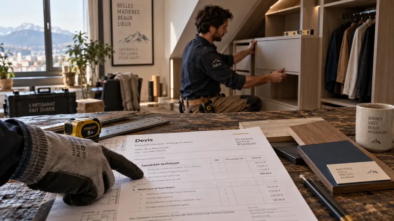 Menuisier à Grenoble : comment décrypter vos devis et éviter les pièges du sur-mesure